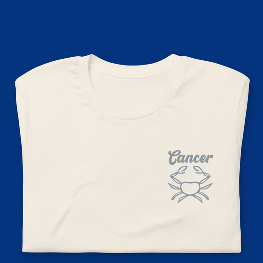 Cancer Embroidered Astrology Tee