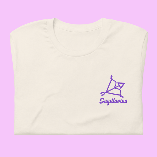 Sagittarius Embroidered Astrology Tee
