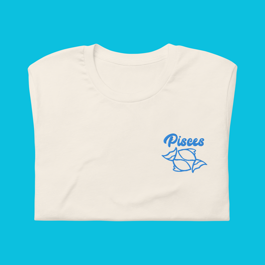 Pisces Embroidered Astrology Tee