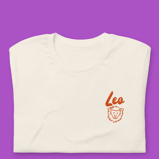 Leo Embroidered Astrology Tee