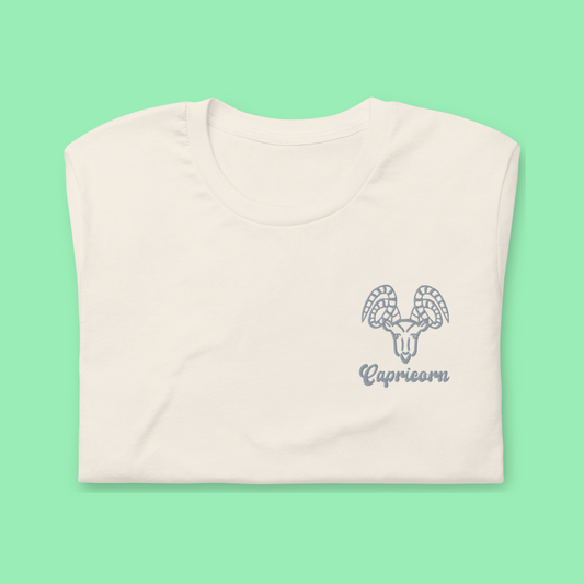 Capricorn Embroidered Astrology Tee