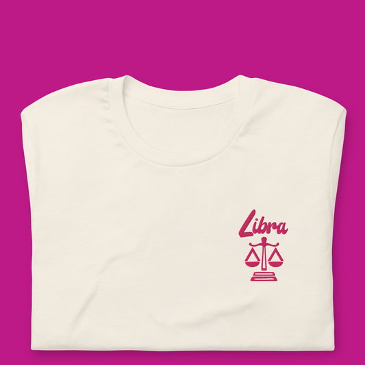 Libra Embroidered Astrology Tee