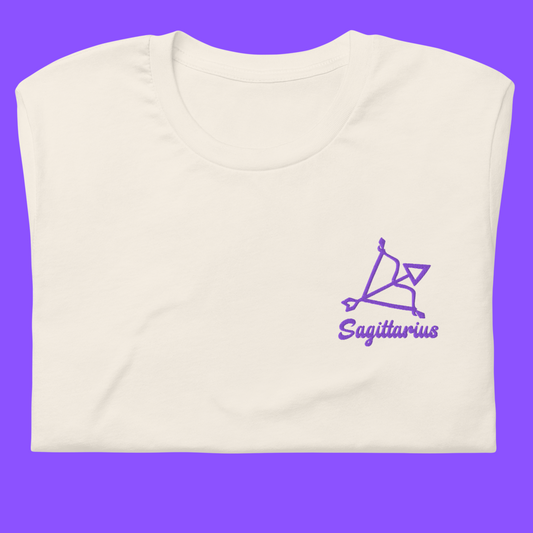 Sagittarius Embroidered Astrology Tee