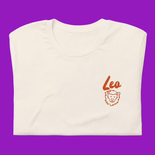Leo Embroidered Astrology Tee