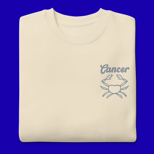 Cancer Zodiac Embroidered Sweatshirt