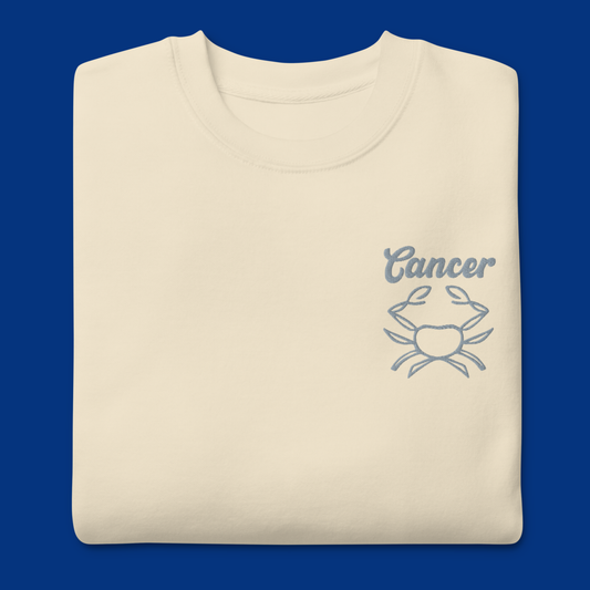 Cancer Zodiac Embroidered Sweatshirt