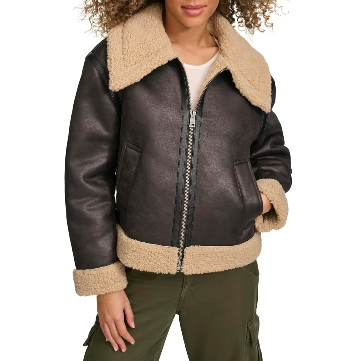 Levi's Faux Shearling Aviator Jacket