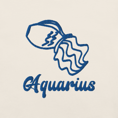 Aquarius Embroidered Astrology Tee