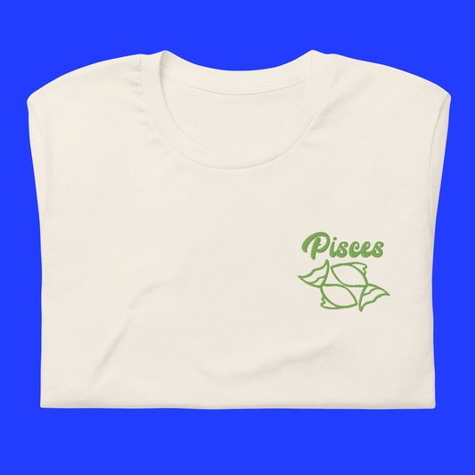 Pisces Embroidered Astrology Tee
