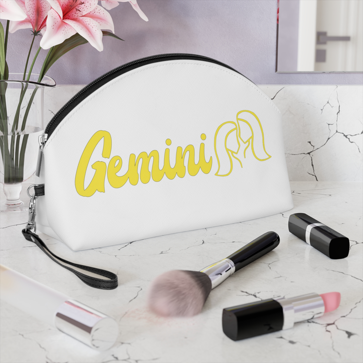 Gemini Zodiac Makeup Bag "Double the Glam"