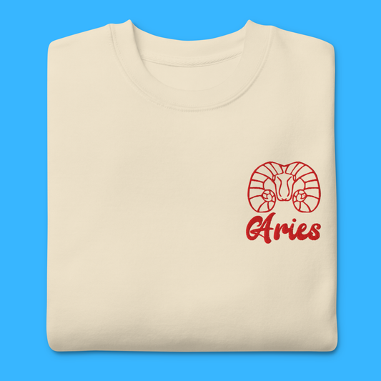 Aries Embroidered Sweatshirt