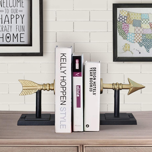 Gold Arrow Bookends