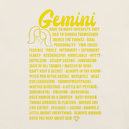 Gemini Zodiac Facts Tee