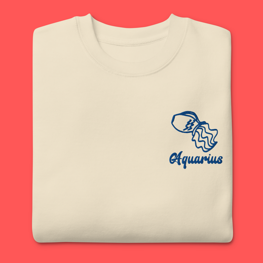 Aquarius Embroidered Sweatshirt
