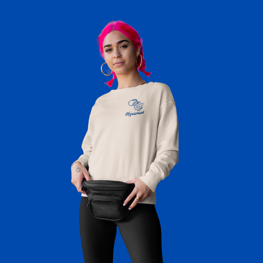 Aquarius Embroidered Sweatshirt