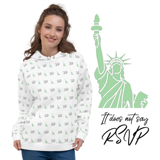 Clueless Inspired Hoodie Statue of Liberty Sweatshirt It Does Not Say RSVP