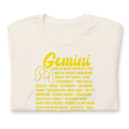 Gemini Zodiac Facts Tee
