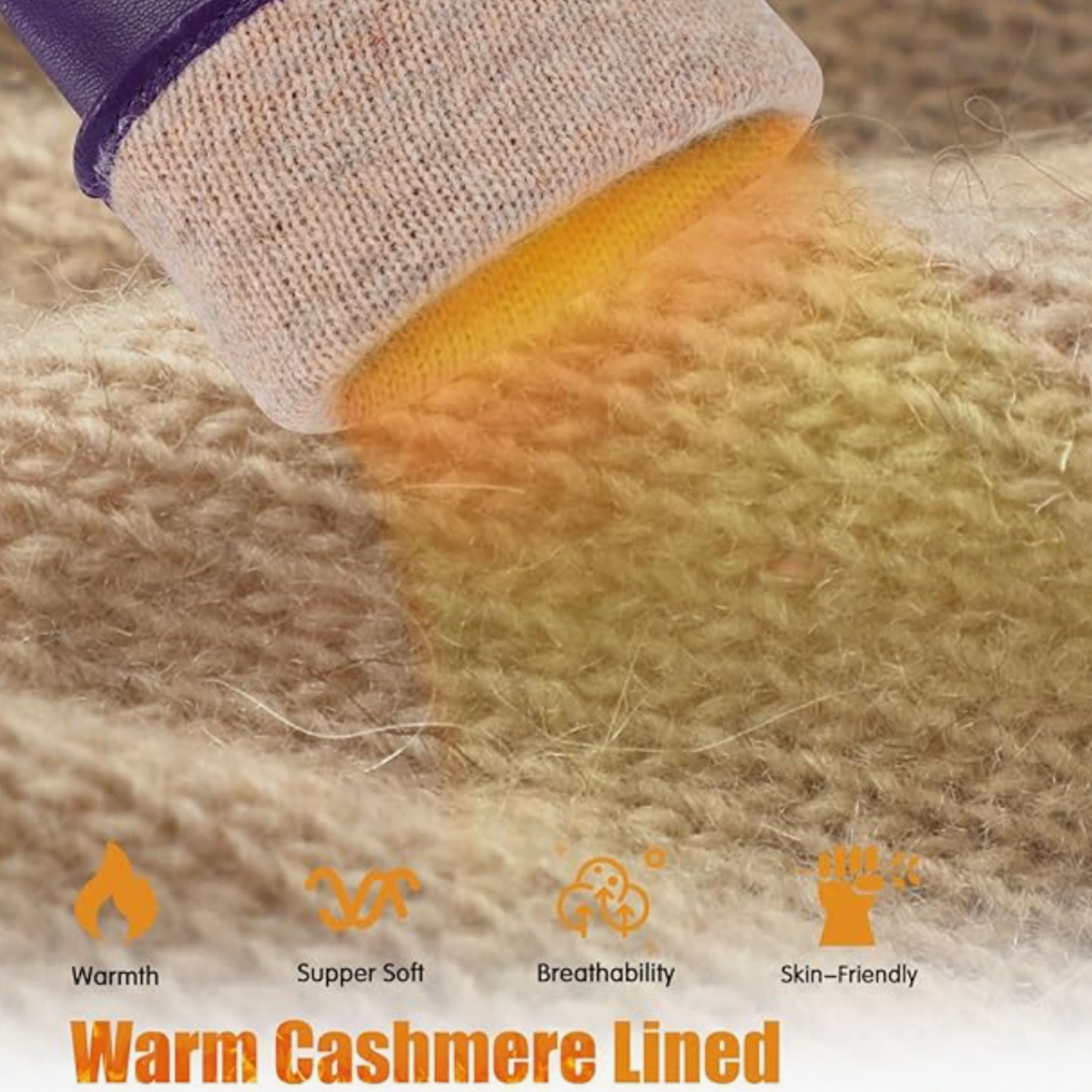 Purple Leather Driving Gloves