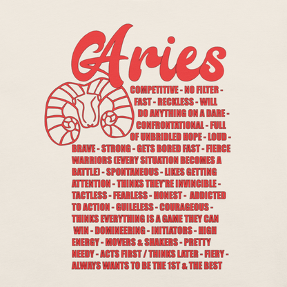 Aries Zodiac Facts Tee
