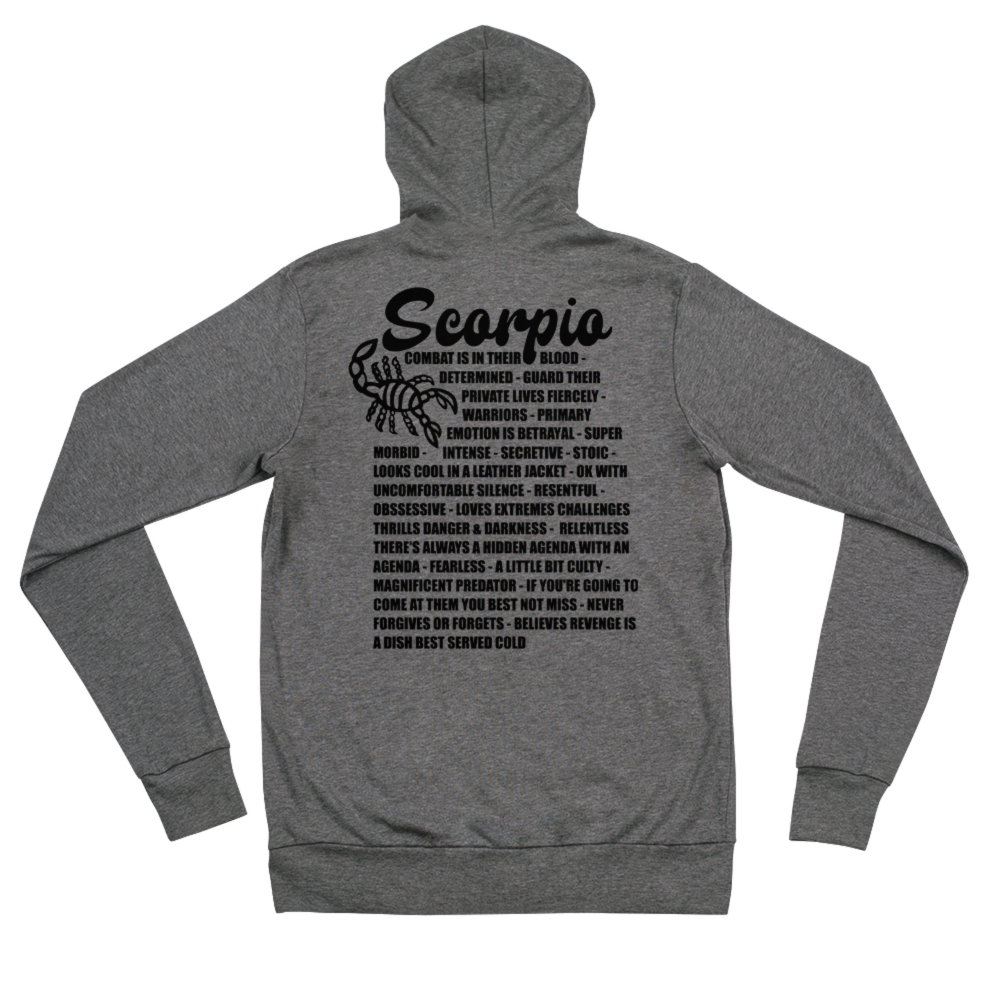 Scorpio Facts Zip up Hoodie