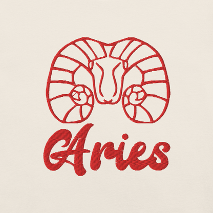 Aries Embroidered Astrology Tee