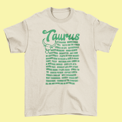 Taurus Zodiac Facts Tee