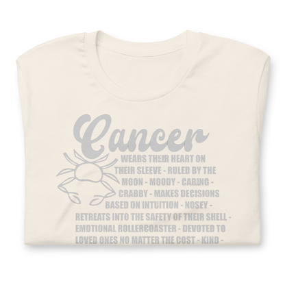 Cancer Zodiac Facts Tee