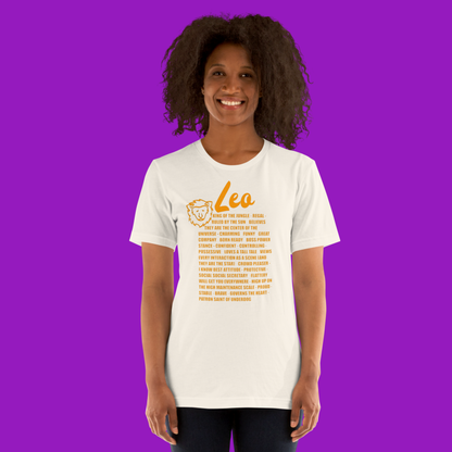 Leo Zodiac Facts Tee