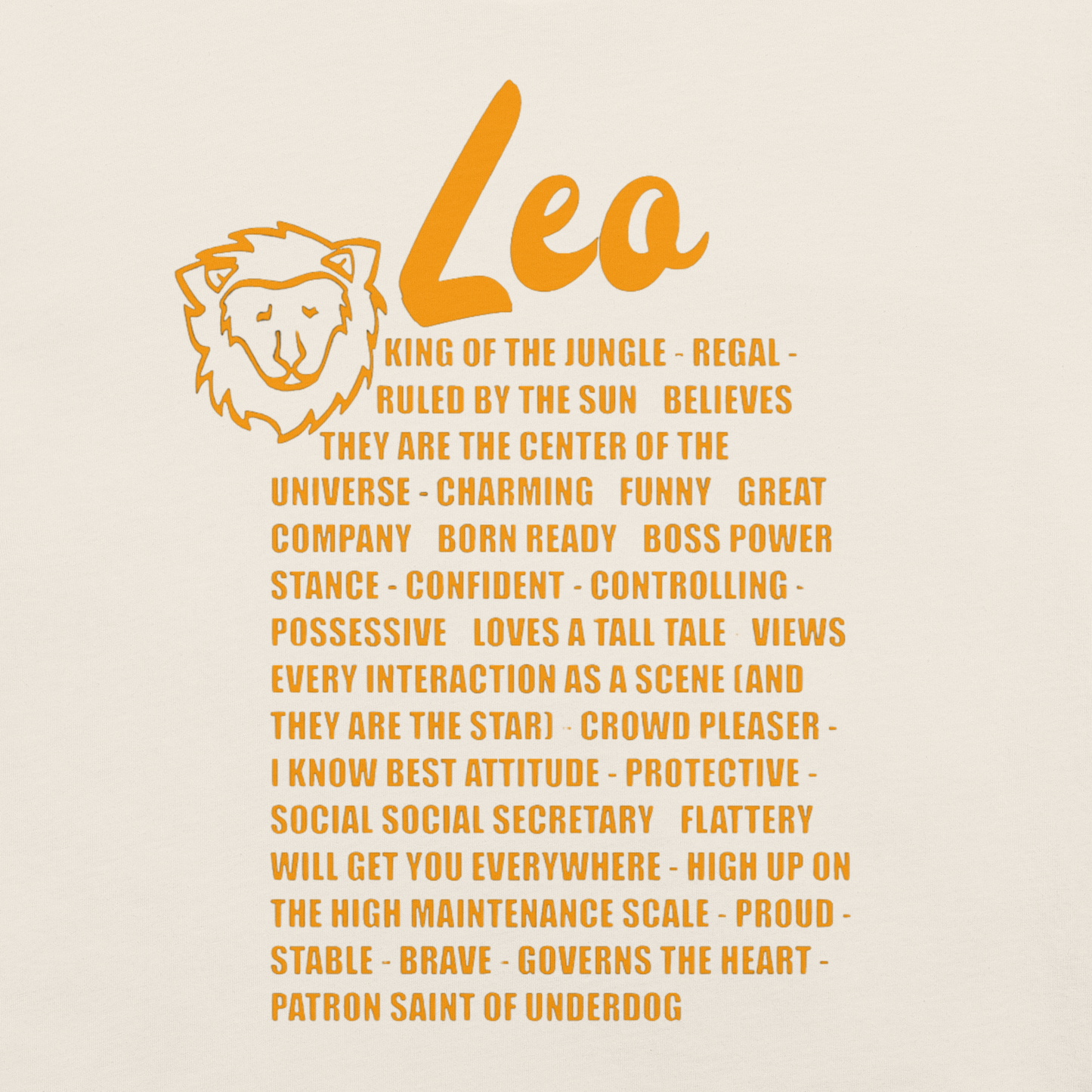 Leo Zodiac Facts Tee