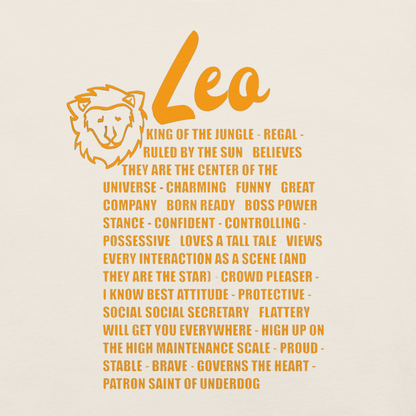 Leo Zodiac Facts Tee