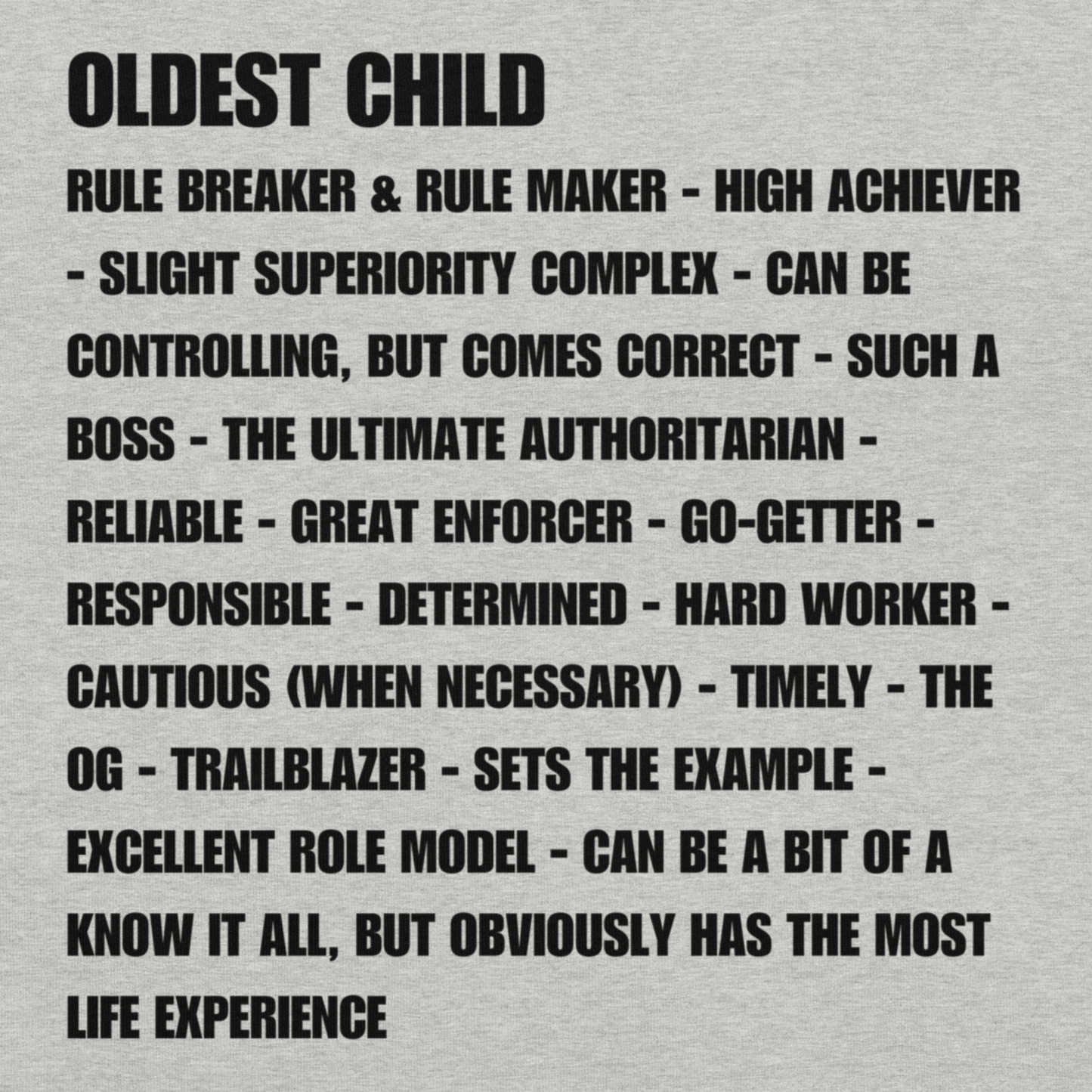 Oldest Child Sibling Rivalry Graphic Tee