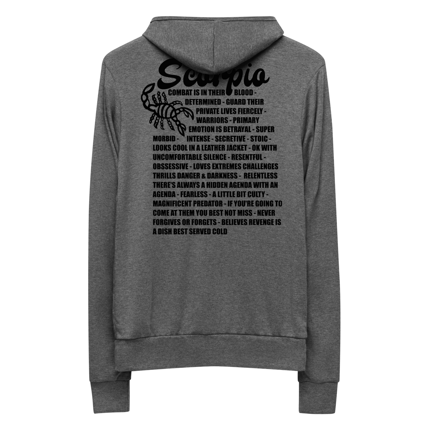 Scorpio Facts Zip up Hoodie