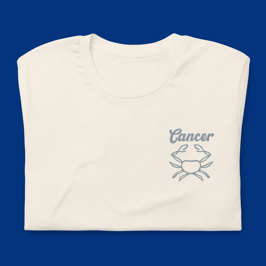 Cancer Embroidered Astrology Tee