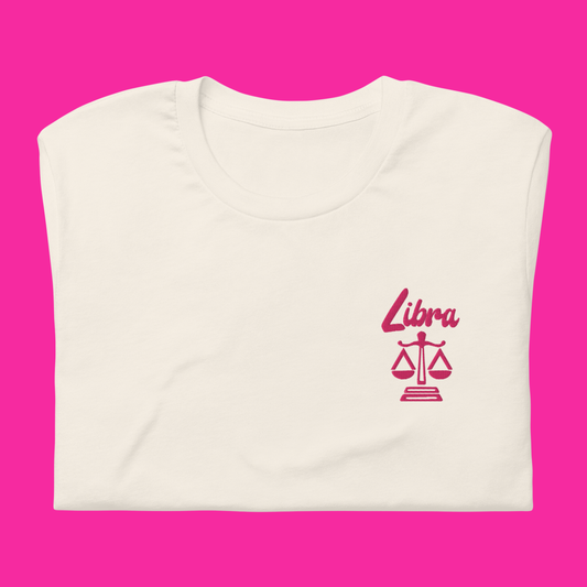 Libra Embroidered Astrology Tee