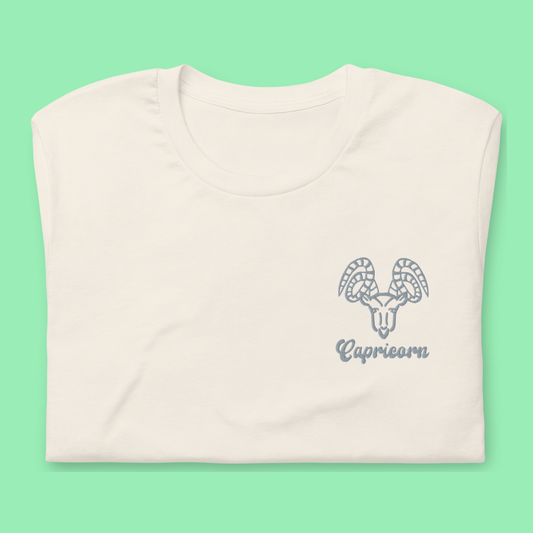 Capricorn Embroidered Astrology Tee
