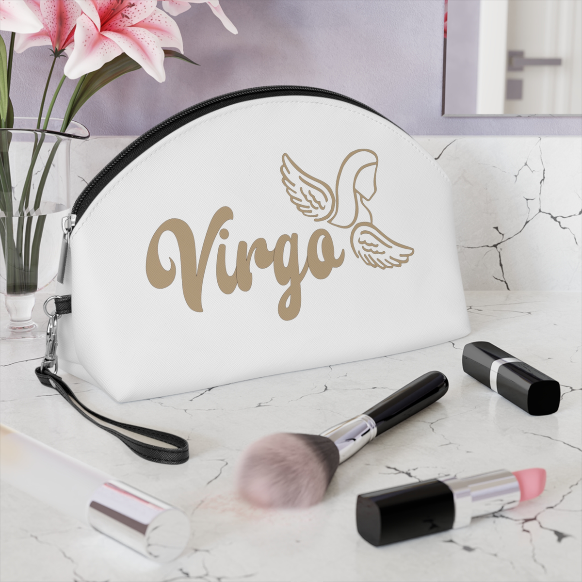Virgo Zodiac Makeup Bag "Beauty Is in the Details"