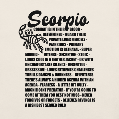 Scorpio Zodiac Facts Tee
