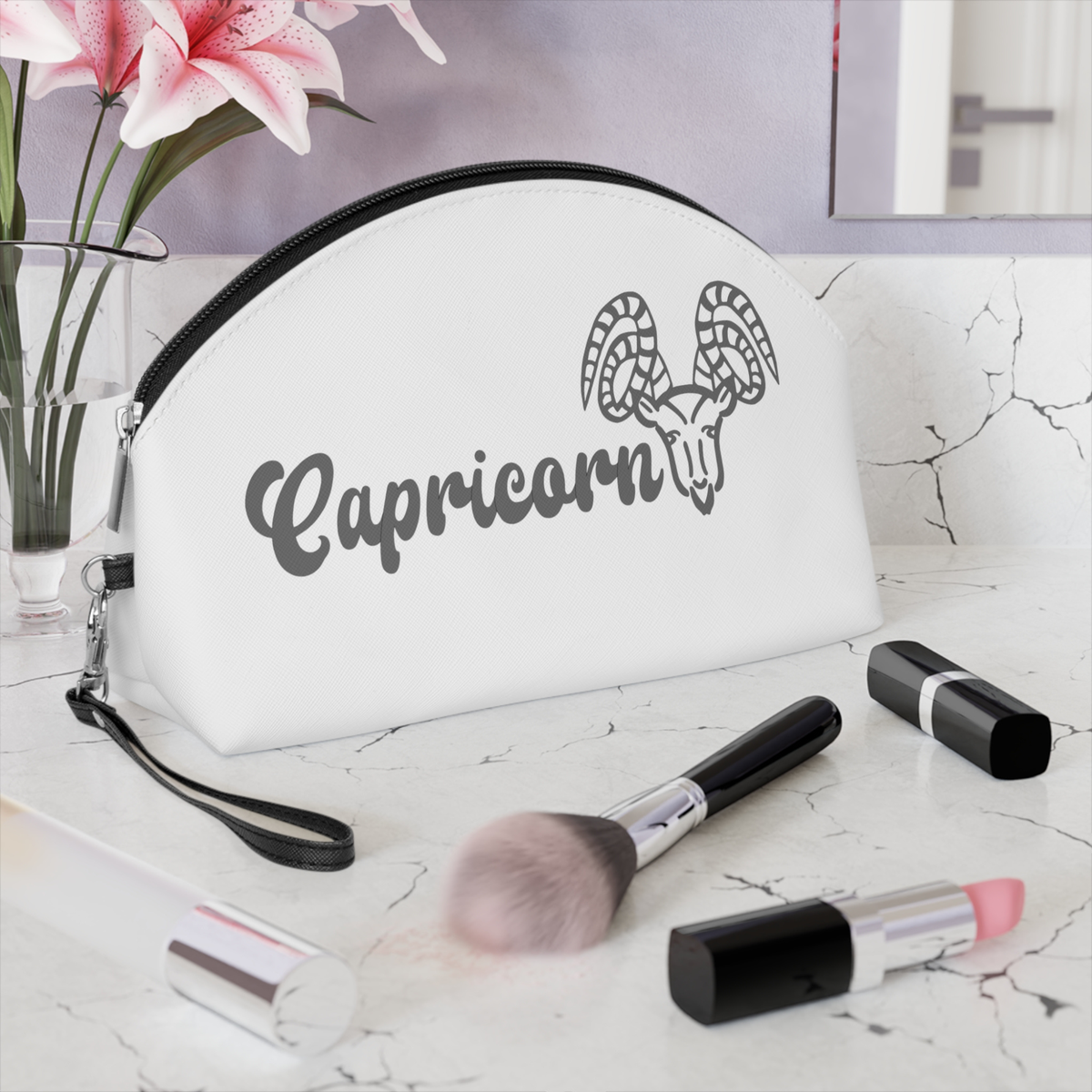 Capricorn Zodiac Makeup Bag "Timeless & Polished"
