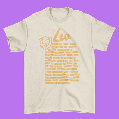 Leo Zodiac Facts Tee