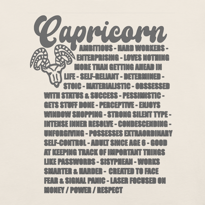 Capricorn Zodiac Facts Tee