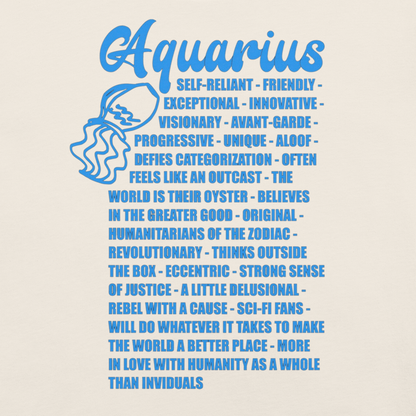 Aquarius Zodiac Facts Tee