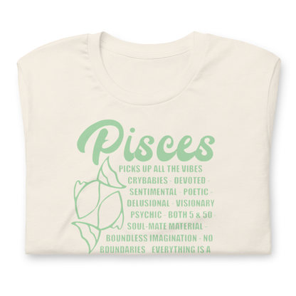 Pisces Zodiac Facts Tee
