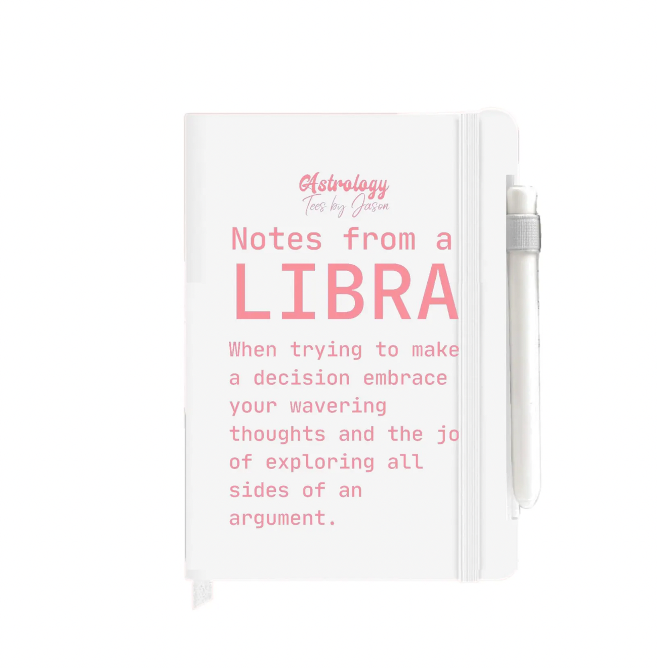 Libra Notebook with Pen Astrology Journal Zodiac Gift