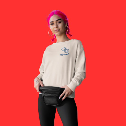 Aquarius Embroidered Sweatshirt