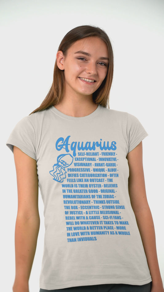 Aquarius Zodiac Facts Tee