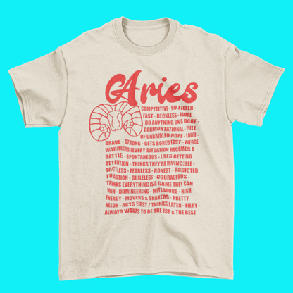 Aries Zodiac Facts Tee